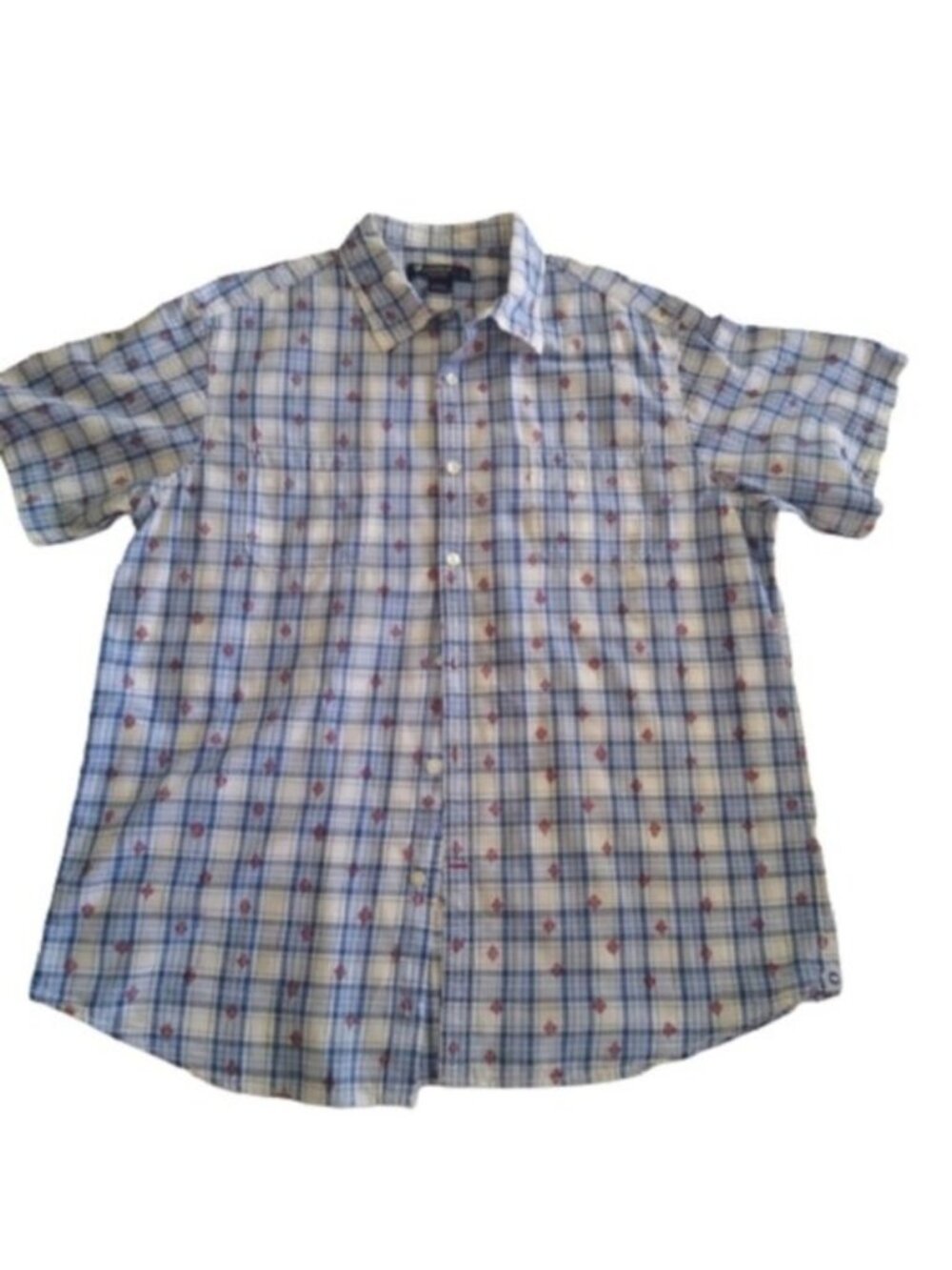 Daniel Cremieux Plaid Short Sleeve Shirt, size XL